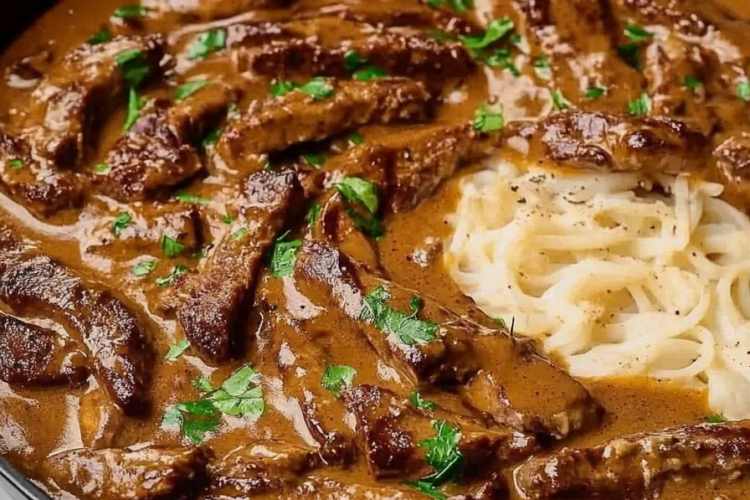 Boeuf Stroganoff recept