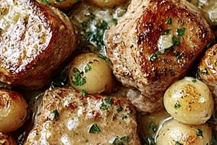 Filetbraten met senfsaus