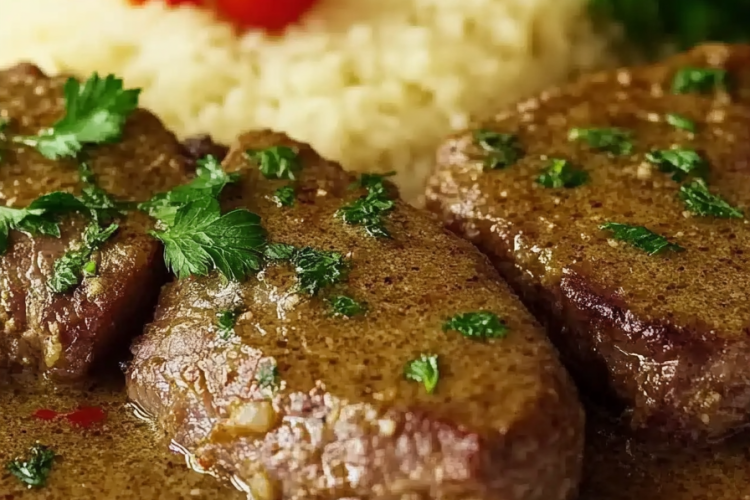 Rindfleisch mit Senf geschmort