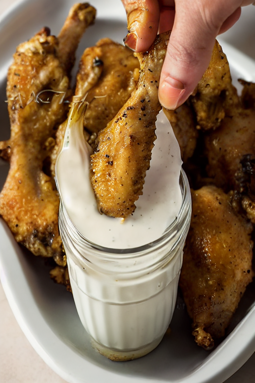 Air Fryer Lemon Pepper Chicken Wings ingredients organized and measured on kitchen counter