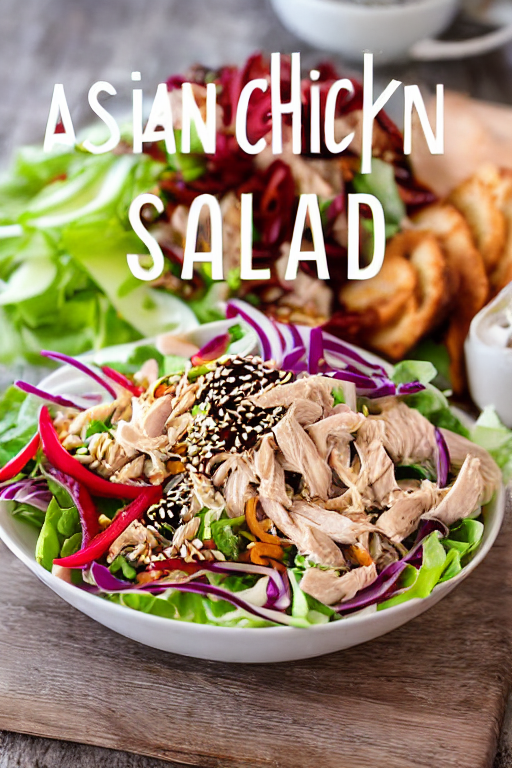 Asian Chicken Salad Recipe final dish beautifully presented and ready to serve