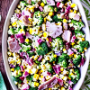 Broccoli Cauliflower Corn Bacon Salad