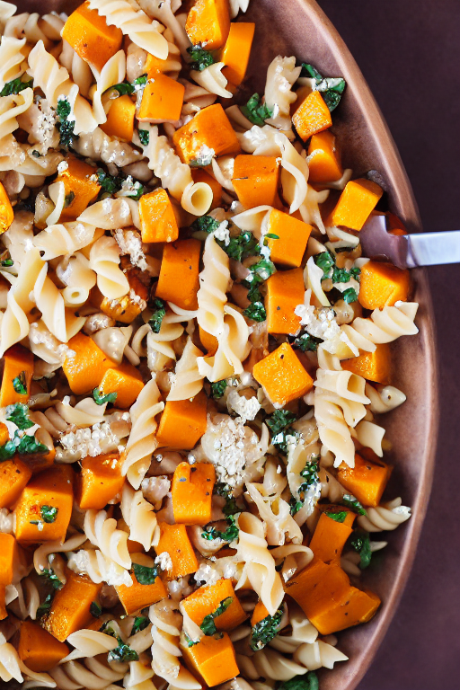 Butternut Squash Pasta slice on plate showing perfect texture and swirl pattern