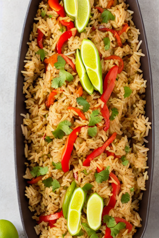 Chicken Fajita Rice Skillet final dish beautifully presented and ready to serve