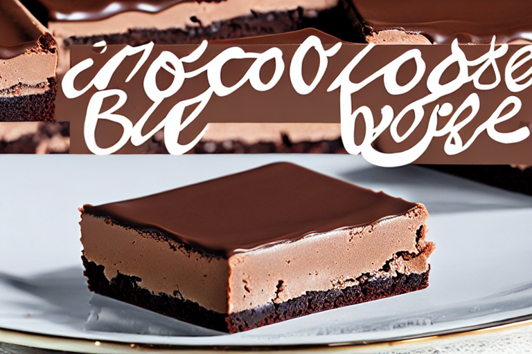 Chocolate Mousse Brownies final dish beautifully presented and ready to serve