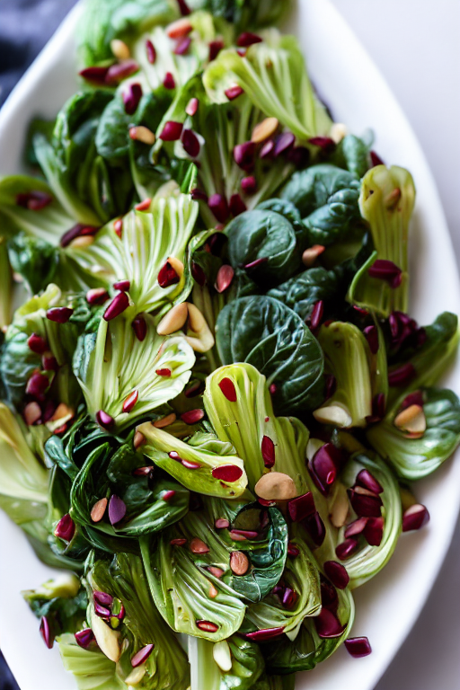 Cook Bok Choy final dish beautifully presented and ready to serve