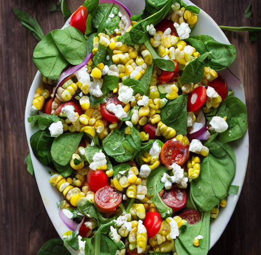Corn Tomato Spinach Salad Recipe