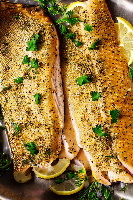 Garlic Lemon Butter Trout ingredients organized and measured on kitchen counter