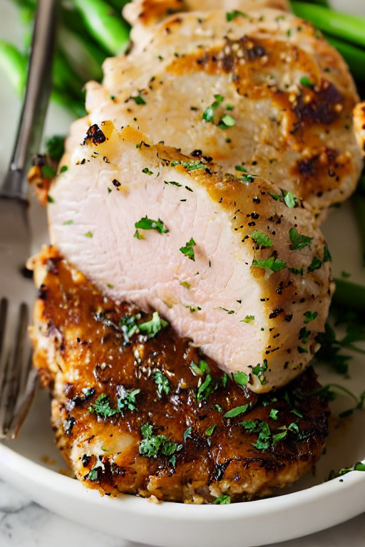 Garlic Parmesan Pork Chops final dish beautifully presented and ready to serve