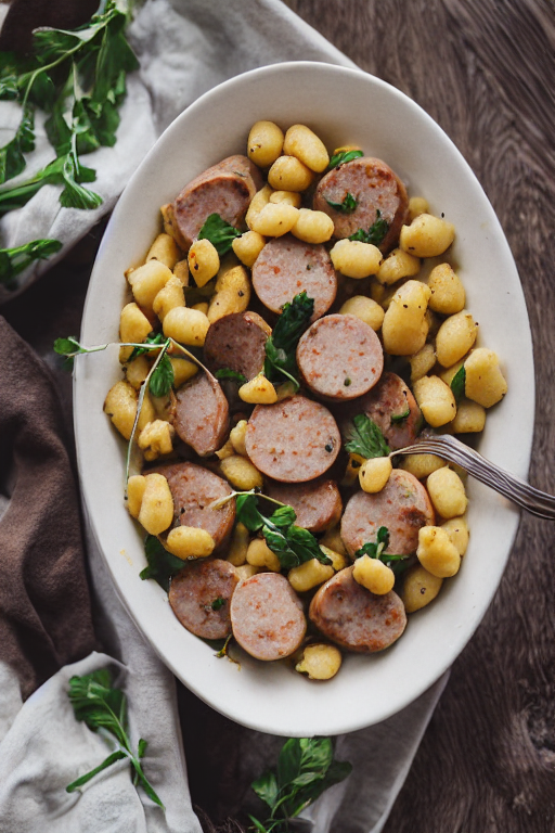 Gnocchi Sausage Recipe final dish beautifully presented and ready to serve