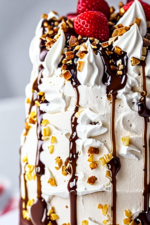 No-Bake Banana Split Cake final dish beautifully presented and ready to serve