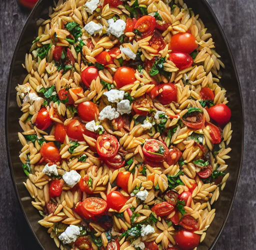 Orzo with Tomatoes Feta