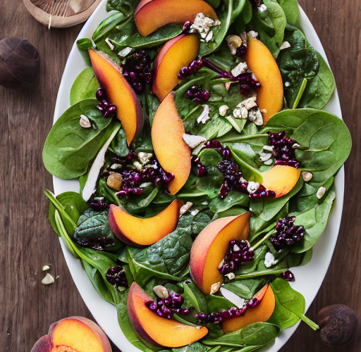Peach Spinach Salad