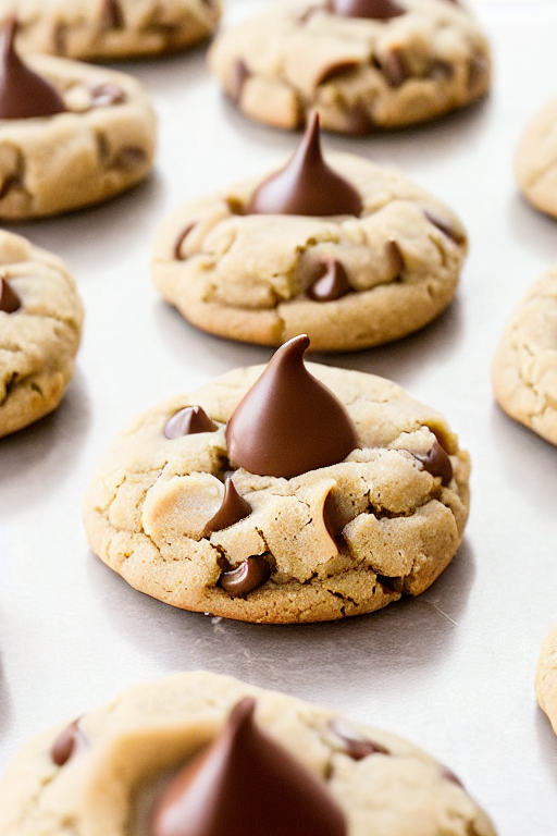 Peanut Butter Kiss Cookies ingredients organized and measured on kitchen counter