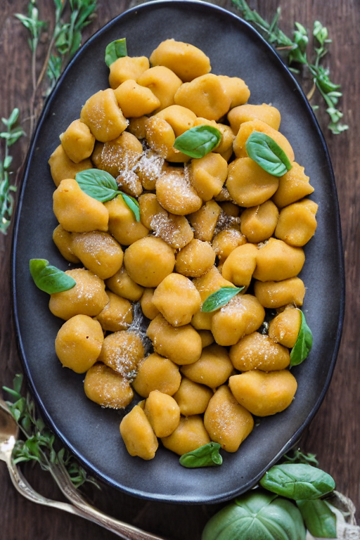Pumpkin Gnocchi Recipe final dish beautifully presented and ready to serve