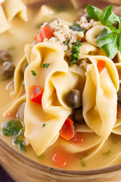 Tuscan Tortellini Soup ingredients organized and measured on kitchen counter