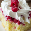 Vanilla Raspberry Sheet Cake