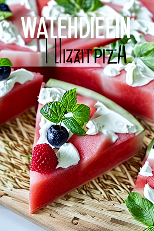 Watermelon Fruit Pizza final dish beautifully presented and ready to serve