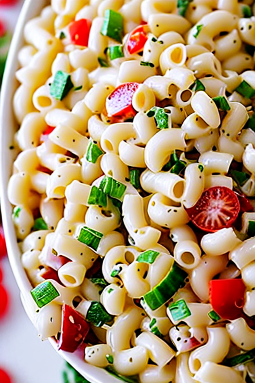 macaroni salad recipe ingredients organized and measured on kitchen counter