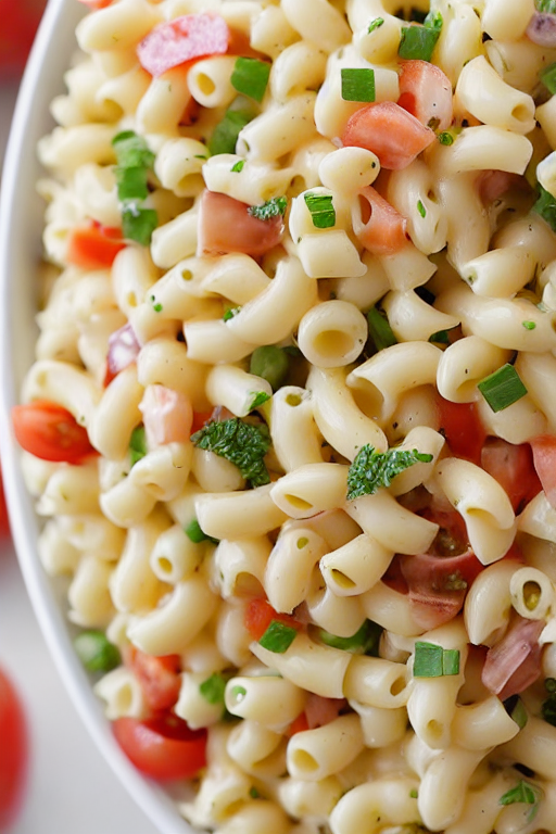 macaroni salad recipe final dish beautifully presented and ready to serve