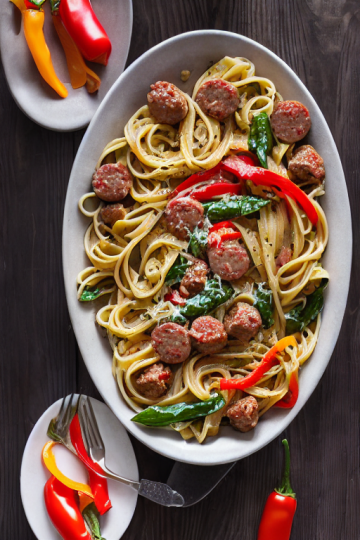 pasta with sausage and peppers