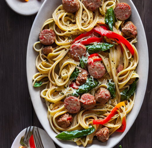 pasta with sausage and peppers