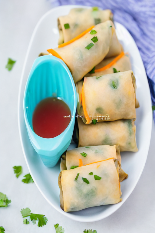 vegetable egg rolls final dish beautifully presented and ready to serve