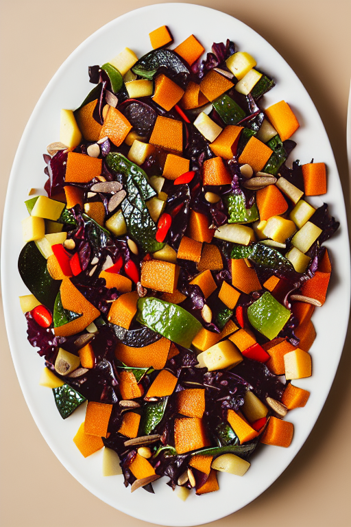 winter vegetable salads final dish beautifully presented and ready to serve