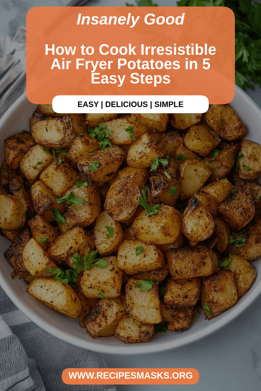 Air Fryer Potatoes final dish beautifully presented and ready to serve