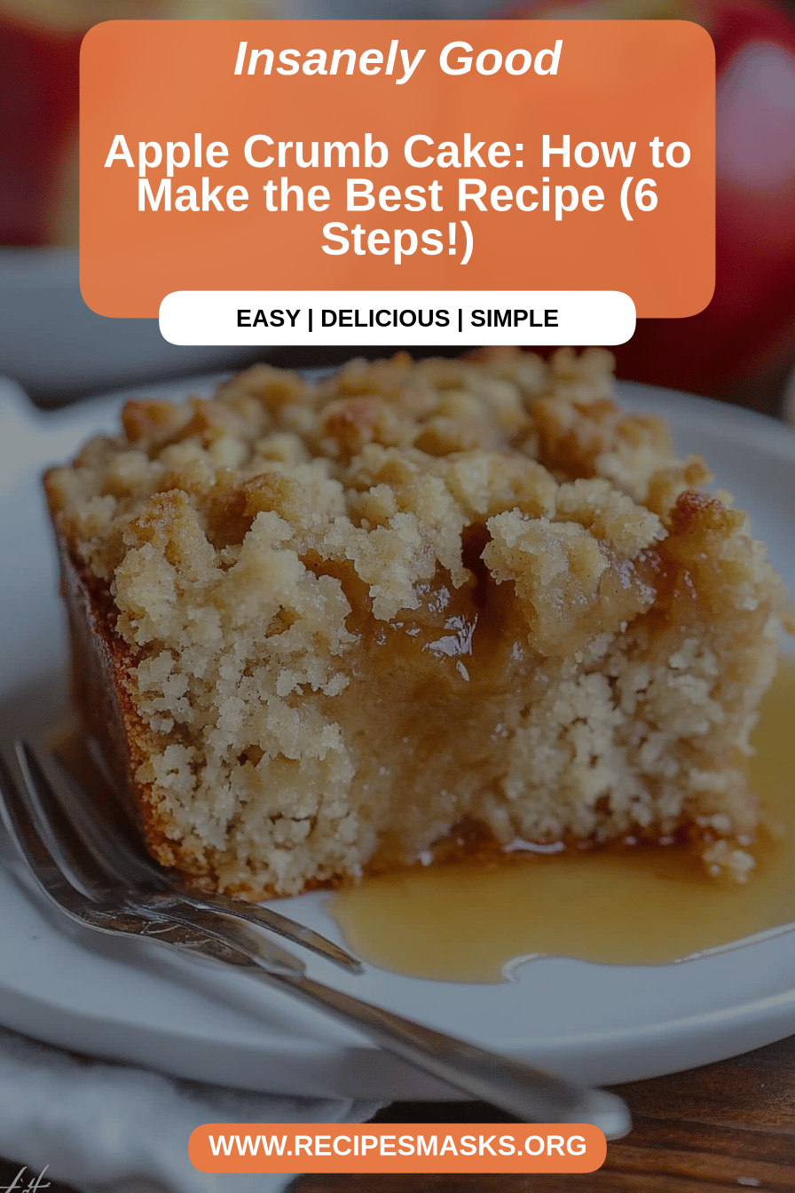 Apple crumb cake final dish beautifully presented and ready to serve