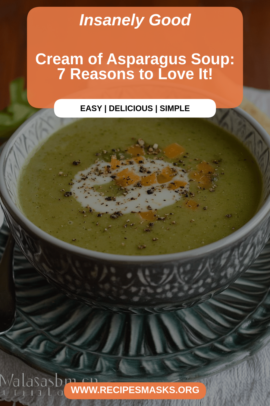 Asparagus soup final dish beautifully presented and ready to serve