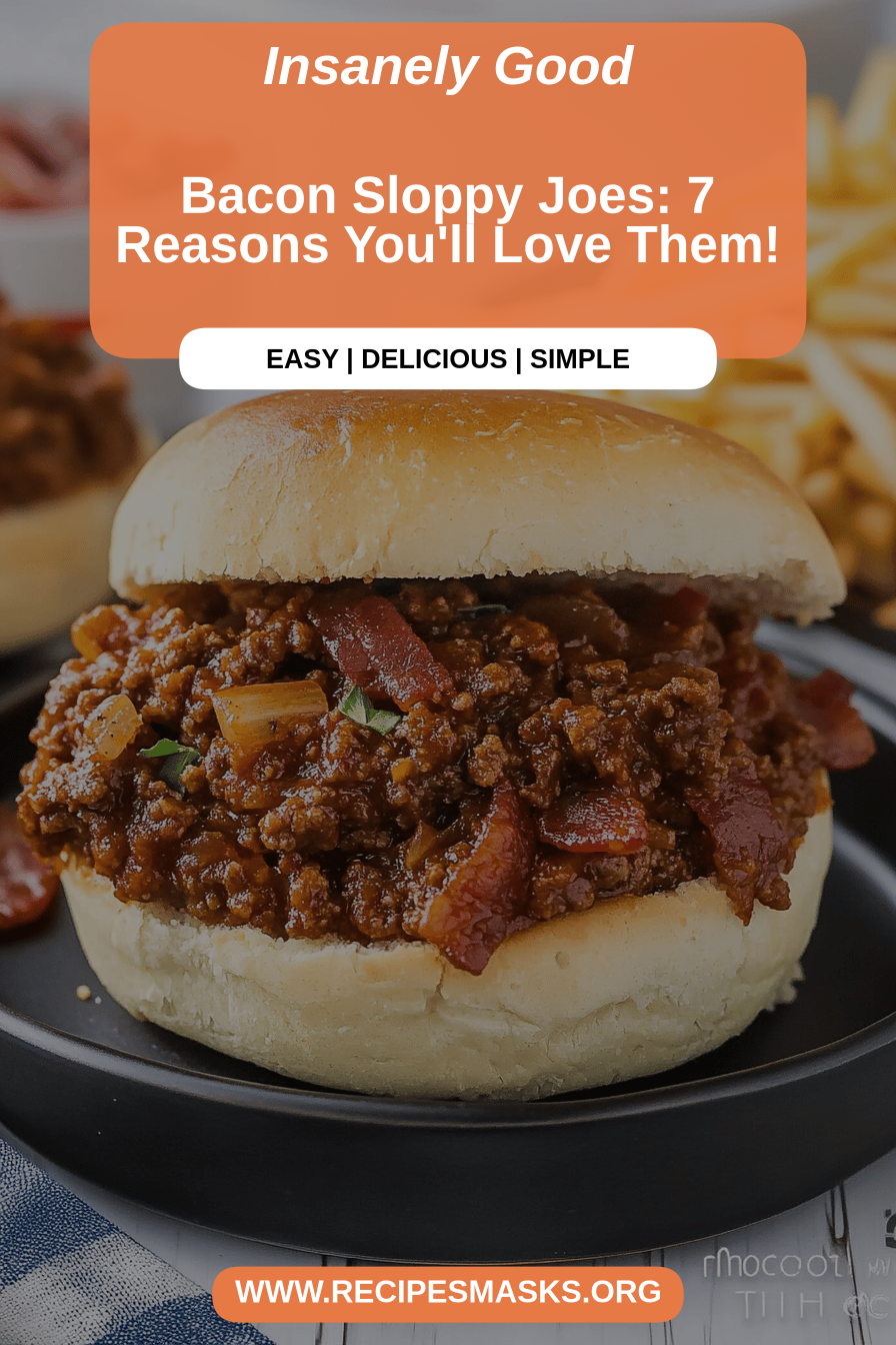 Bacon Sloppy Joes final dish beautifully presented and ready to serve