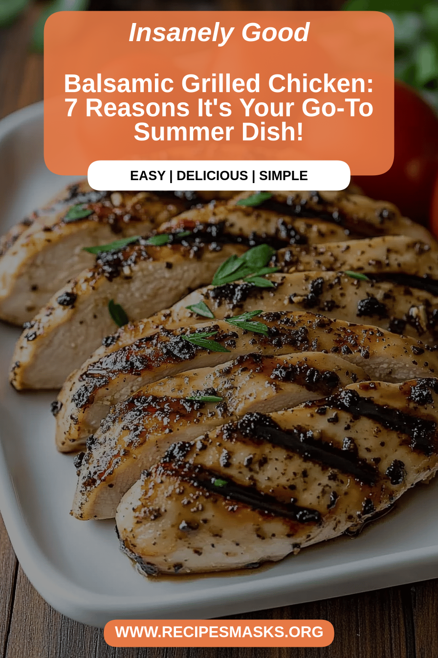 Balsamic Grilled Chicken final dish beautifully presented and ready to serve