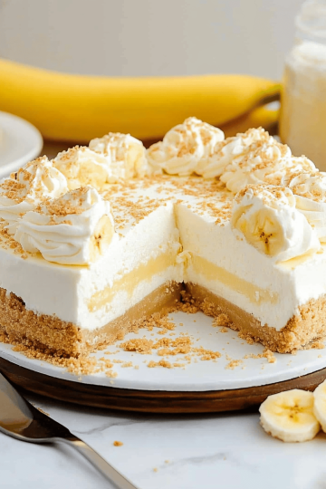 Banana cream cheesecake