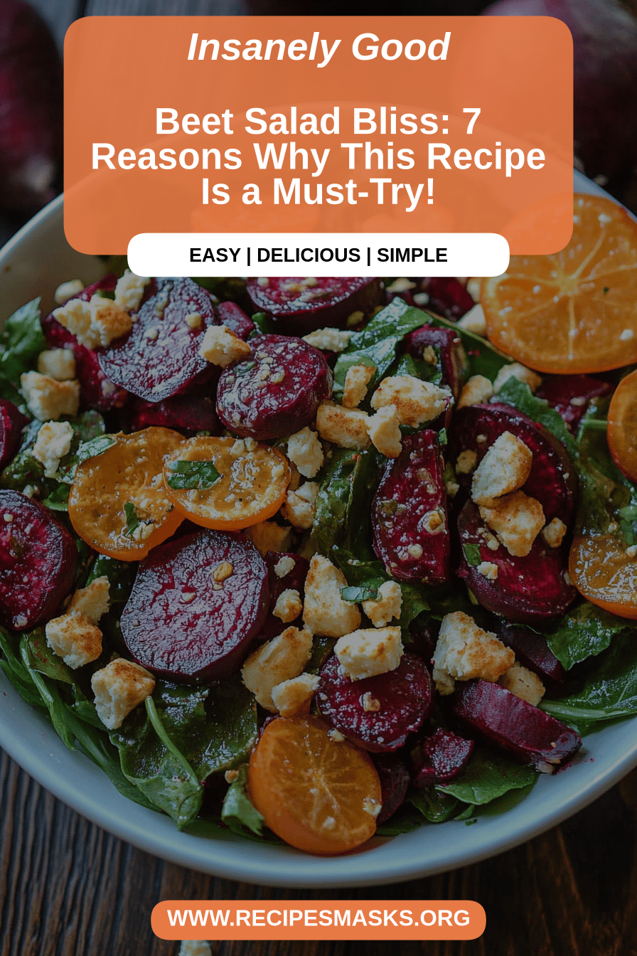 Beet Salad Recipe final dish beautifully presented and ready to serve