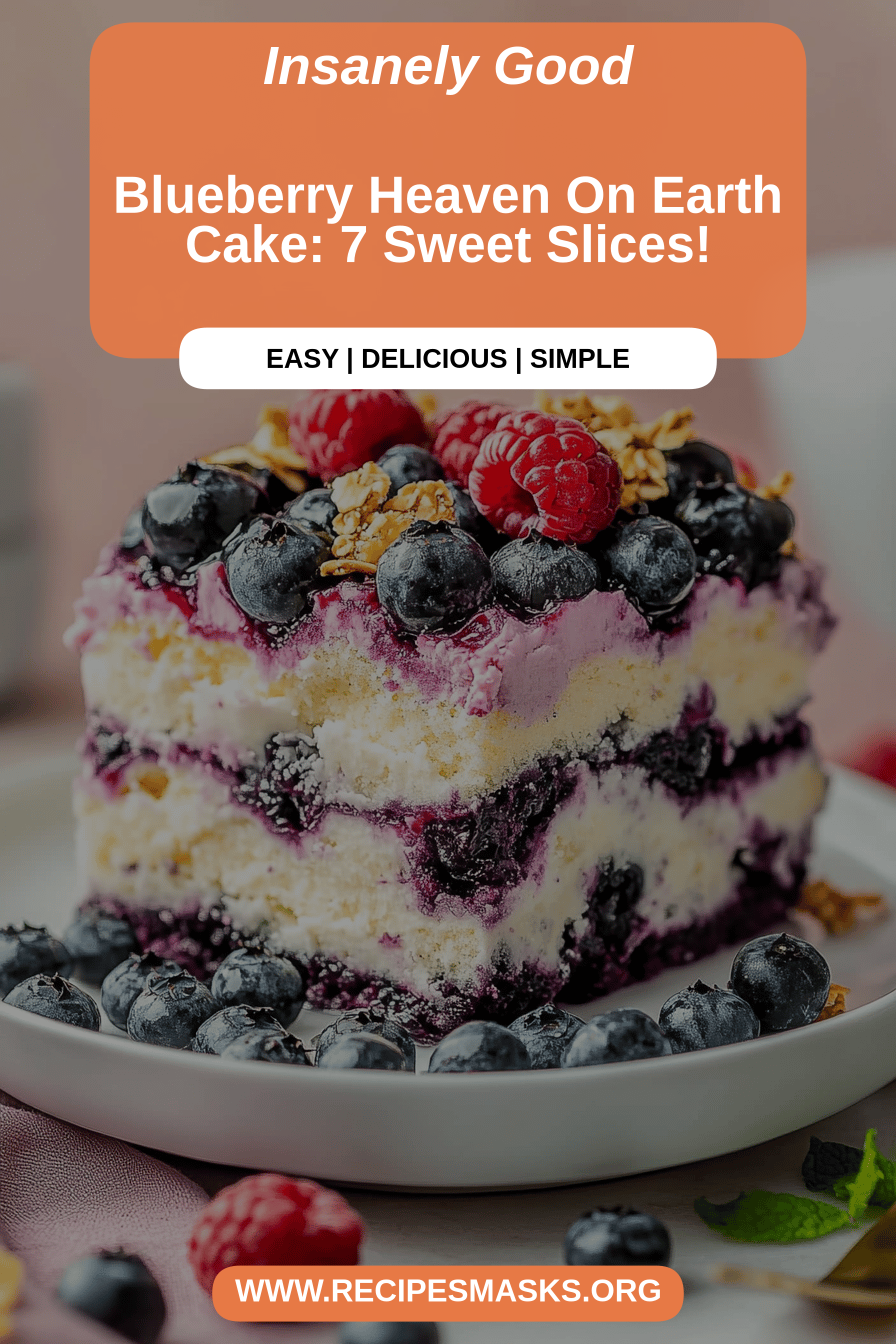 Blueberry cake final dish beautifully presented and ready to serve