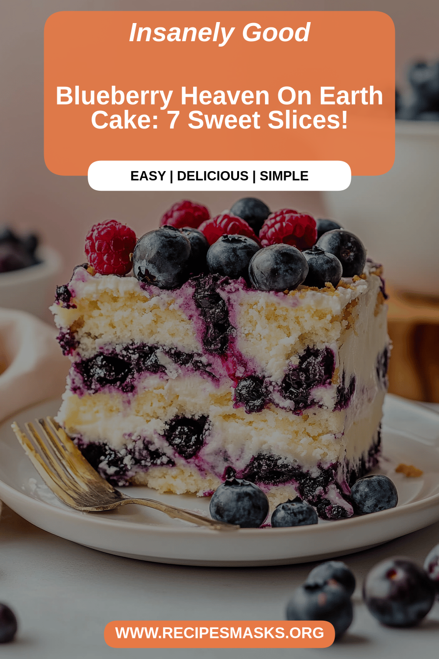 Blueberry cake final dish beautifully presented and ready to serve