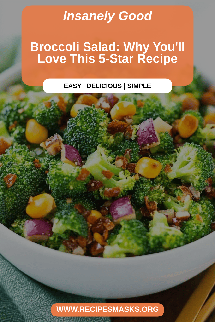 Broccoli salad final dish beautifully presented and ready to serve