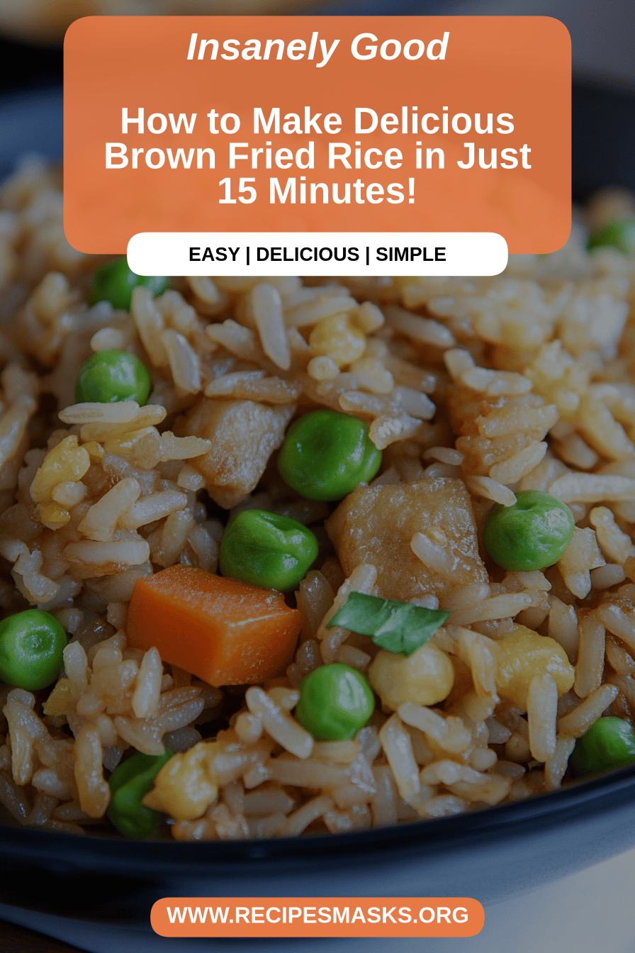 Brown Fried Rice final dish beautifully presented and ready to serve
