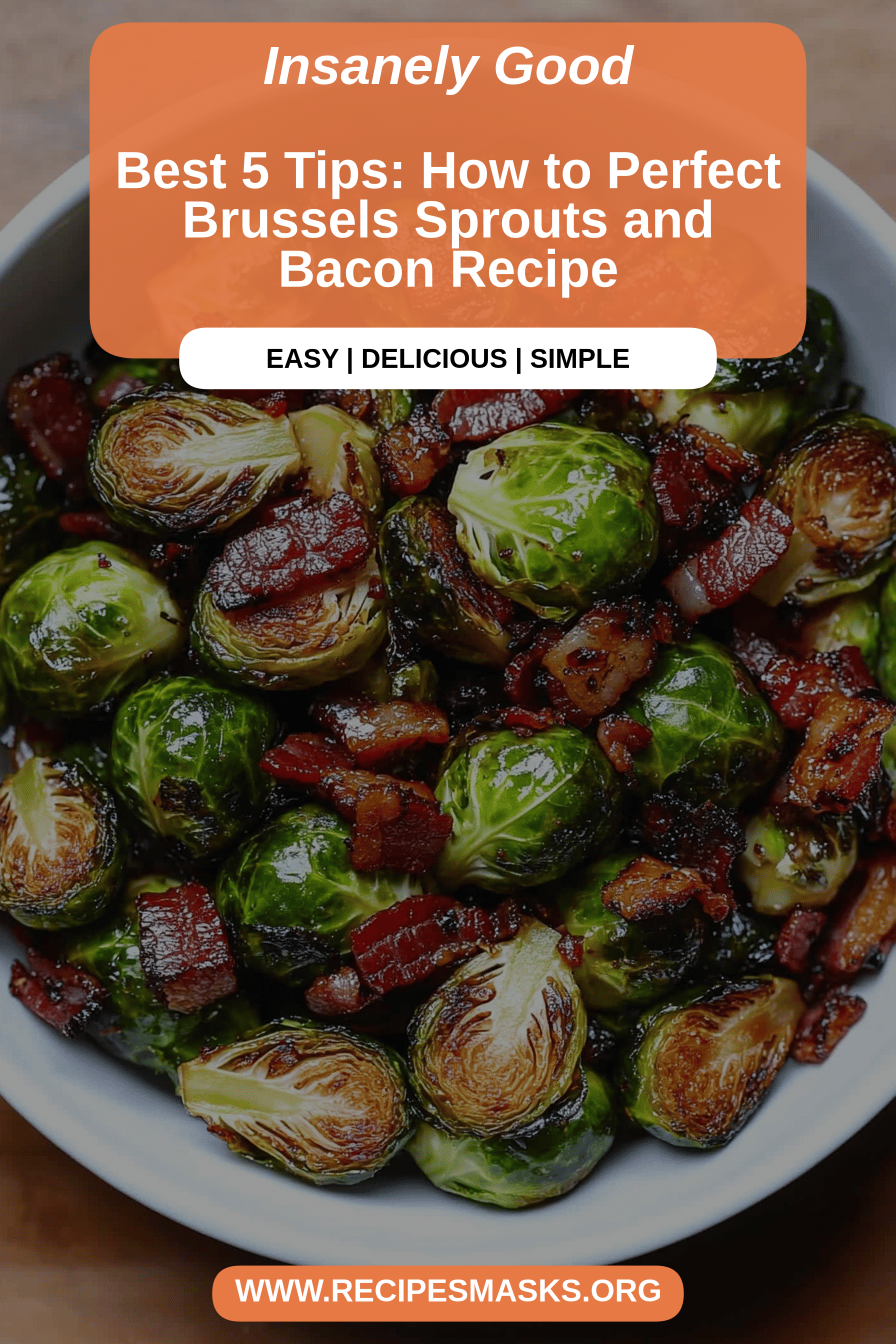 Brussels Sprouts and Bacon Recipe final dish beautifully presented and ready to serve
