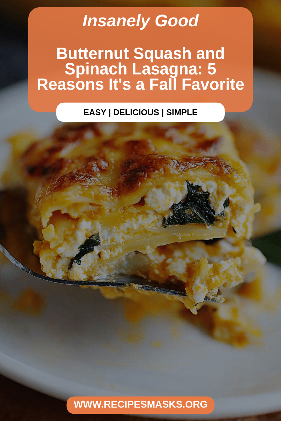 Butternut Squash Lasagna final dish beautifully presented and ready to serve