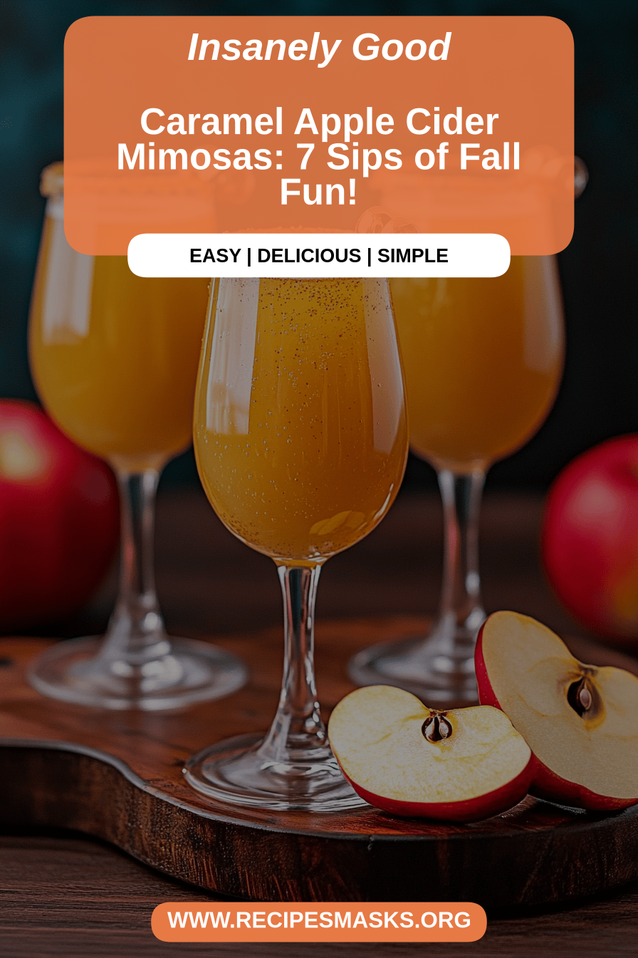Caramel apple cider mimosas final dish beautifully presented and ready to serve