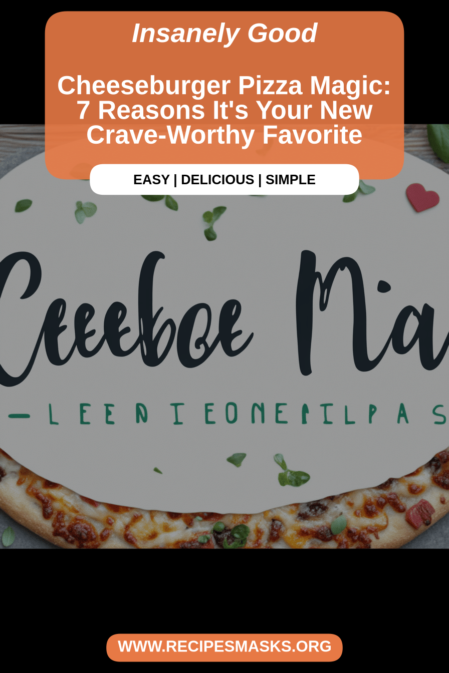Cheeseburger Pizza final dish beautifully presented and ready to serve