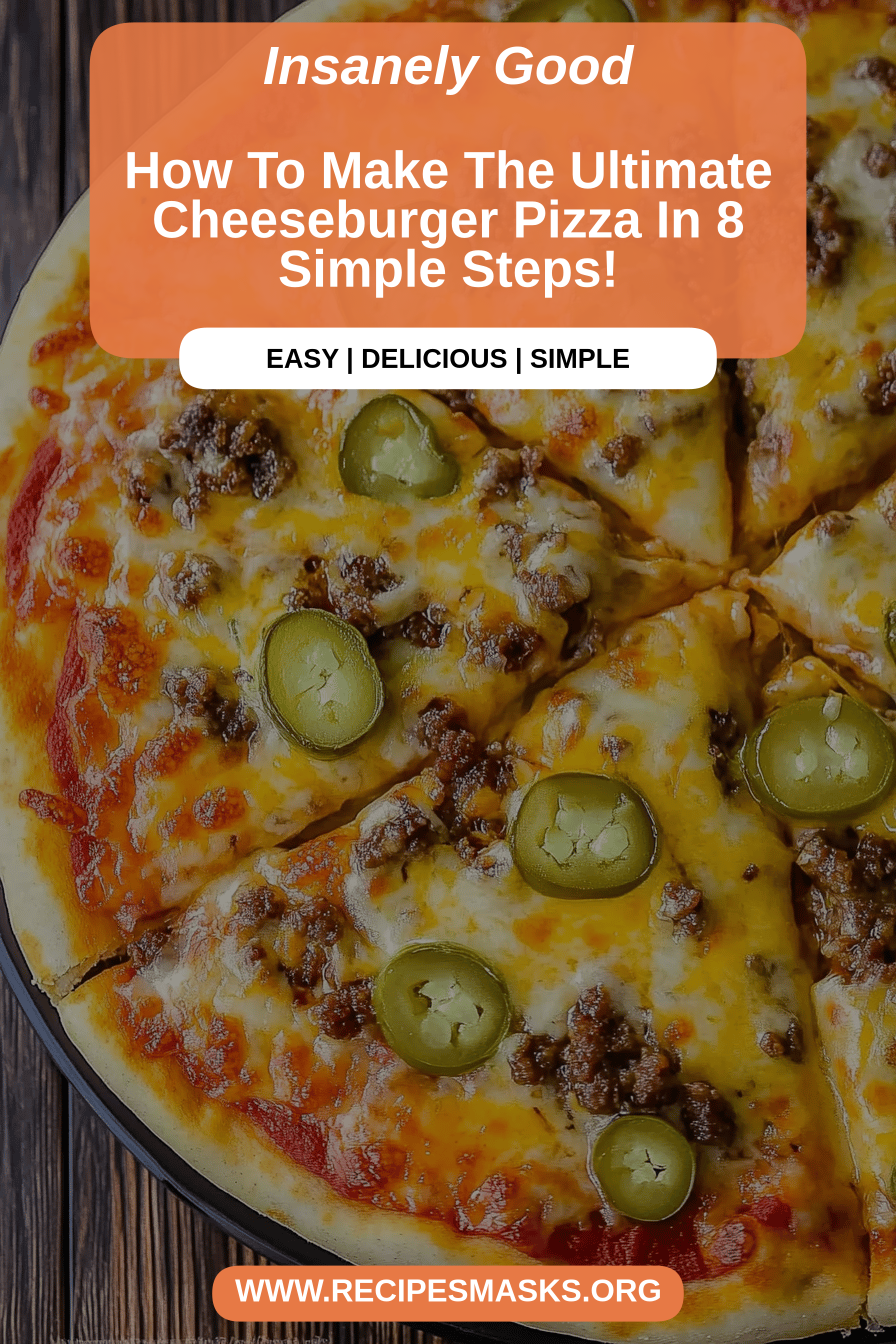 Cheeseburger Pizza Recipe final dish beautifully presented and ready to serve