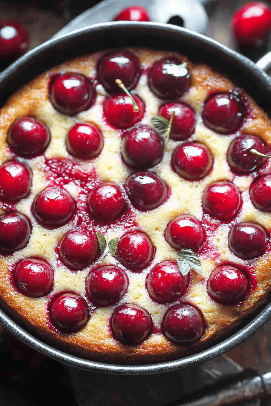 Cherry Cake Recipe slice on plate showing perfect texture and swirl pattern