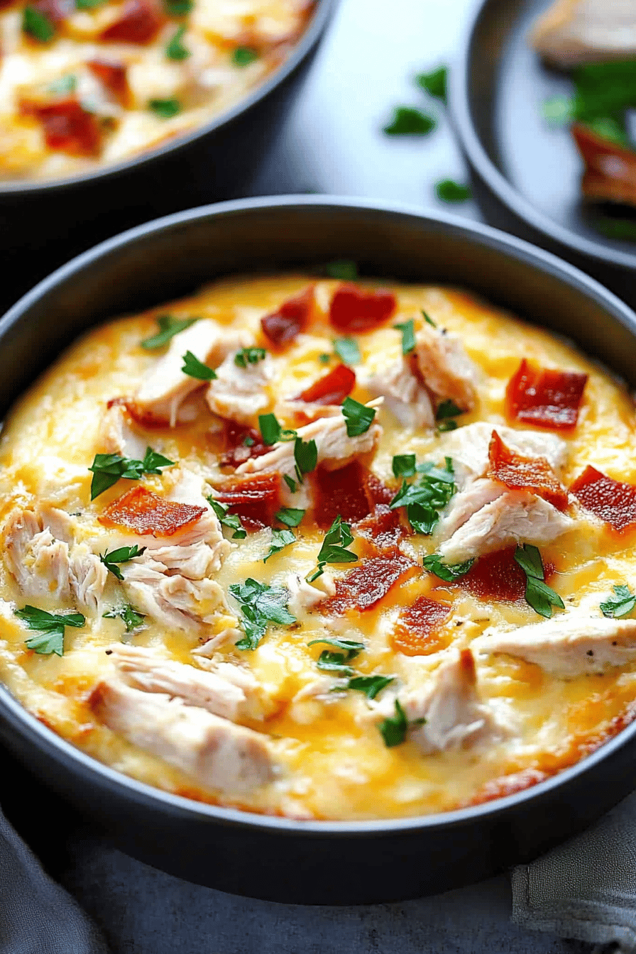 Chicken Quiche slice on plate showing perfect texture and swirl pattern