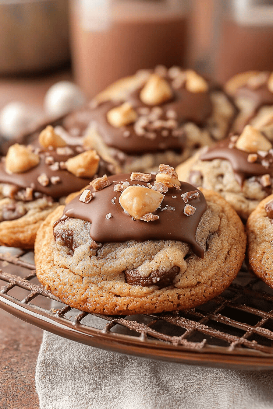 Chubby Hubby Cookies slice on plate showing perfect texture and swirl pattern
