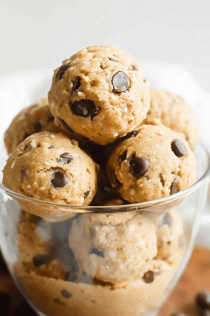 Collagen cookie dough ingredients organized and measured on kitchen counter