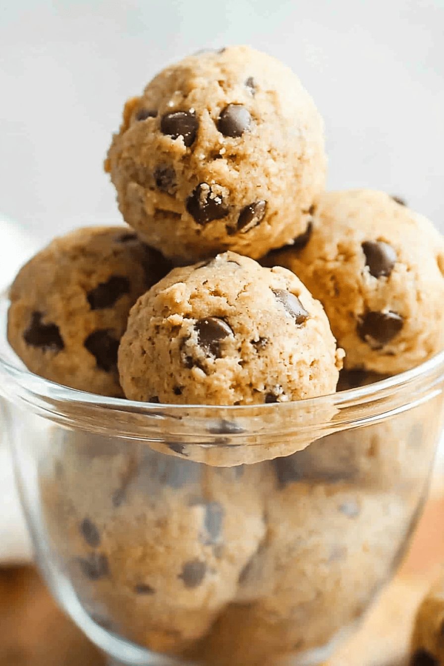 Collagen cookie dough slice on plate showing perfect texture and swirl pattern