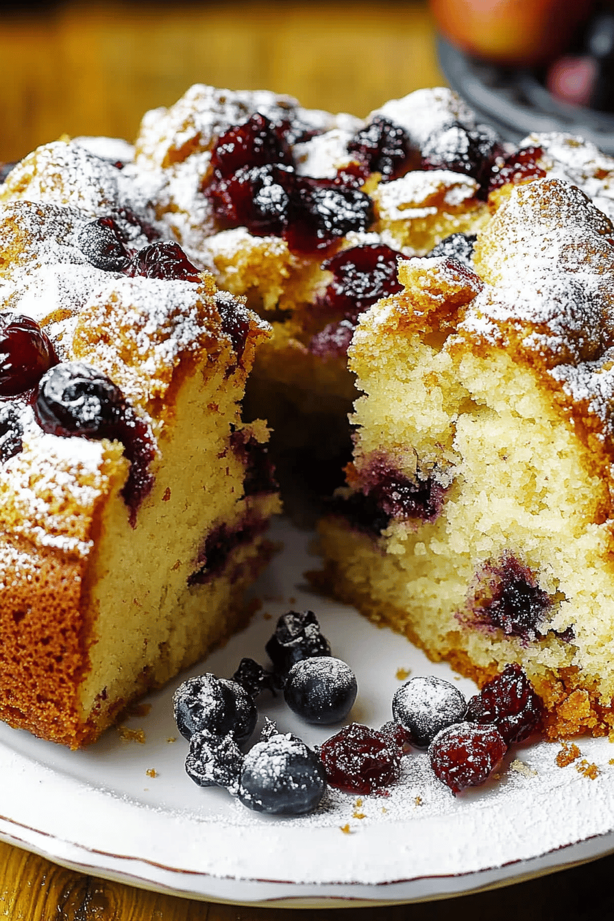 Cranberry Apple Buttermilk Cake ingredients organized and measured on kitchen counter